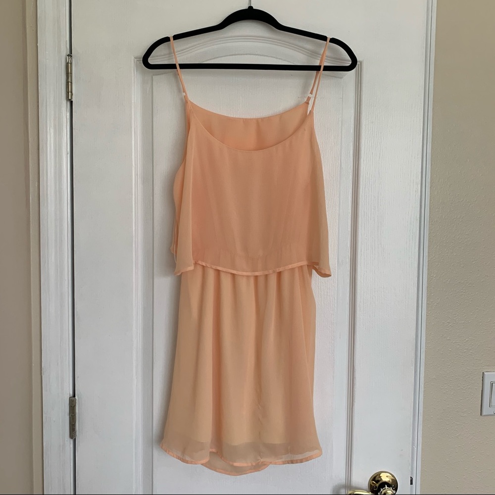 💖 Neon Orange open back dress adjustable straps